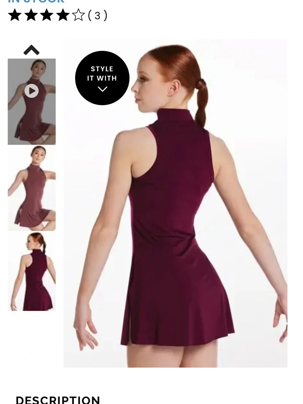 Weissman Black Mock- Neck Sleeveless Dance Over Dress AS.